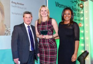 Amy Adams (centre) received the highest accolade at the Forward Ladies Women in Business Awards