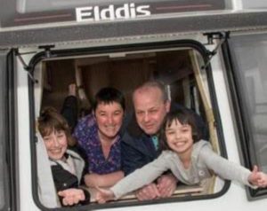 The Philips family are the proud owners of a new Elddis Caravan