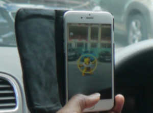 Some road users are taking to playing Pokémon from behind the wheel