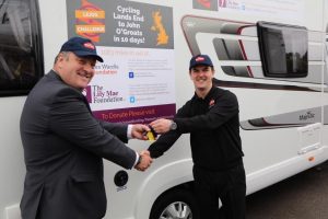 Steve Wardle (left, father of the late Alex Wardle) and Richard Morse, Branch Manager of Marquis Hampshire with the Majestic 196 ready to go