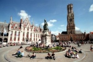The Grand Place in Bruges is just one of many top sites to visit on a caravan holiday in Belgium