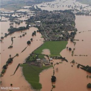 The area is a low-lying estuary prone to flooding