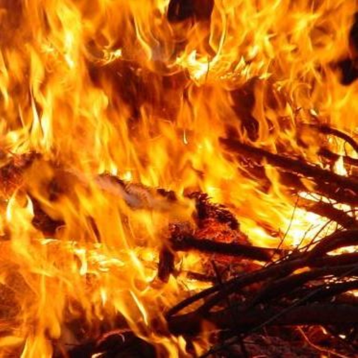 The fire destroyed the caravan on a residential road outside the owner's home