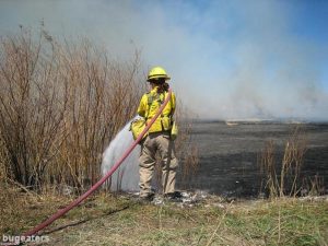 A 67-year-old retired fireman was suddenly called into action
