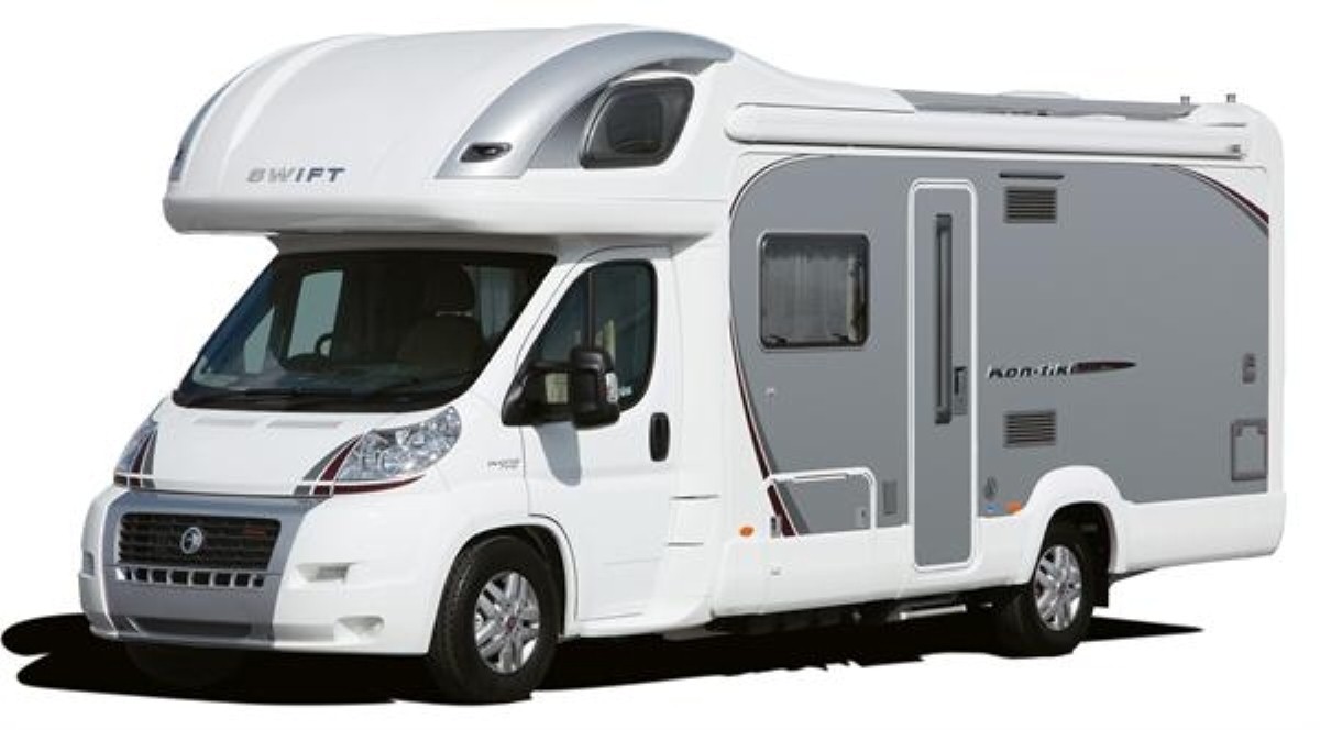 The Swift Kon-Tiki is offered with a blue and white colour scheme