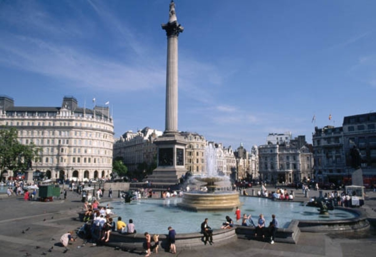 Trafalgar Square, one of London's many spectacular sights