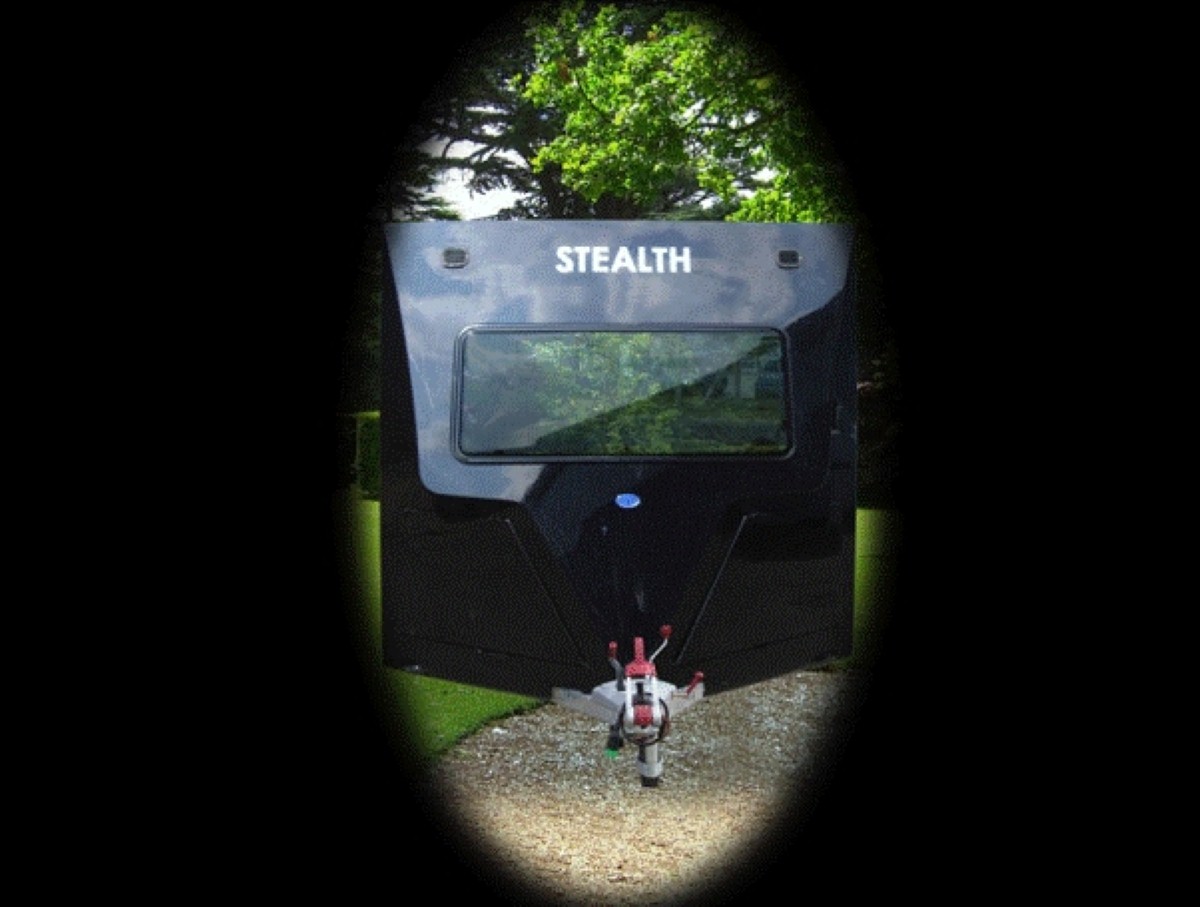 The new Stealth Caravan sports a front window for the first time