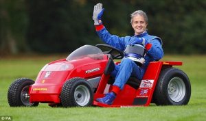 Mr Wales aims to set new lawn mower speed record