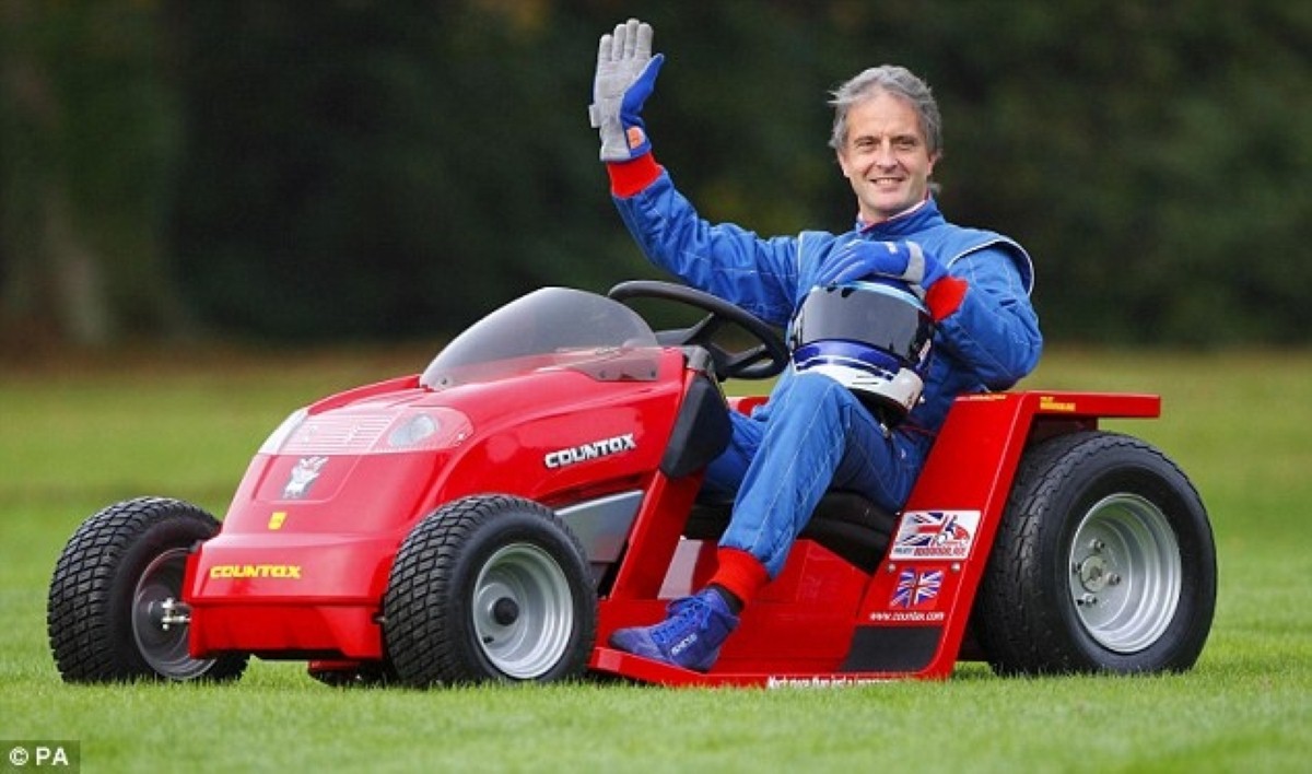 Mr Wales aims to set new lawn mower speed record