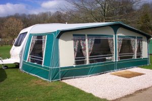 Visitors can bring their own caravan or choose from 21 deluxe timber chalets