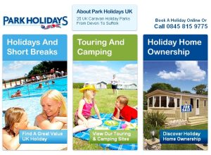 Park Holidays UK launch their new website