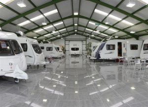 More caravans on show than ever before at the Catterick Caravan dealership in Yorkshire