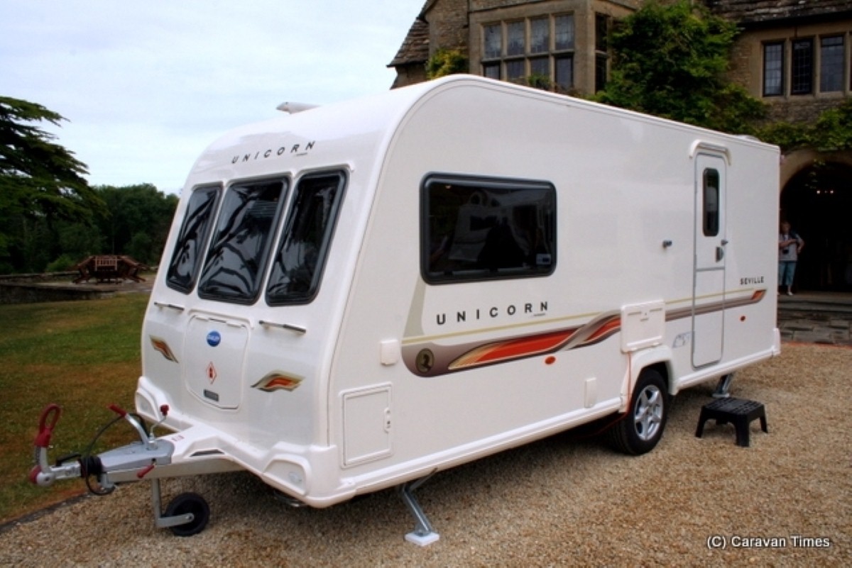 The Bailey Unicorn sits at the top of the Alu-Tech range of caravans