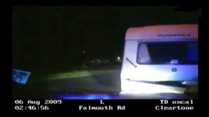 A camera on board the police car captured this extraordinary footage