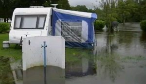 Flooded campsites have caused problems for many caravanners this summer
