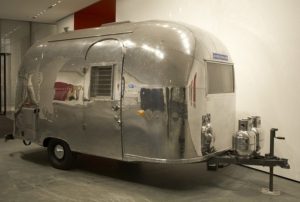 This Airstream Bambi is displayed as an artwork in the Museum of Modern Art, New York