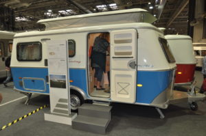 The Eriba Ocean Drive 530 on display at a caravan show