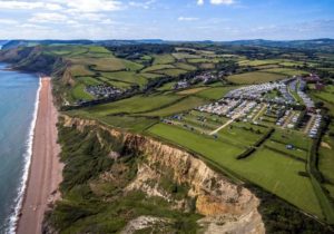 Aerial view of Highlands End Holiday Park