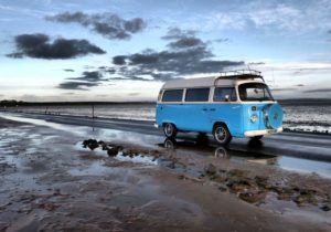 Campervan staycationing in Northumberland