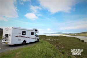 Motorhome parked up in Scotland