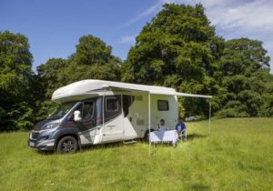 Motorhome parked up in Northumberland