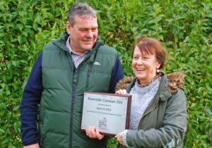 James and Alison Naylor with their award