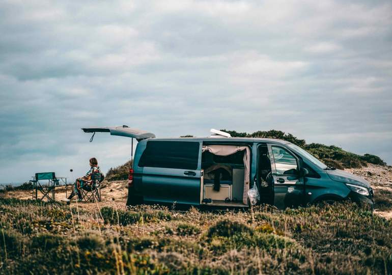 Campervan parked up