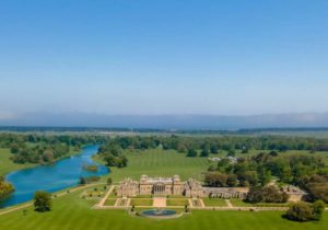 An aerial view of Holkham Hall