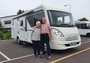 The Cunningtons with their Hymer motorhome