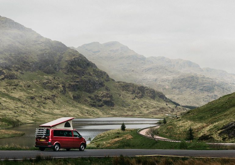 A Jerba campervan in the Scottish countryside