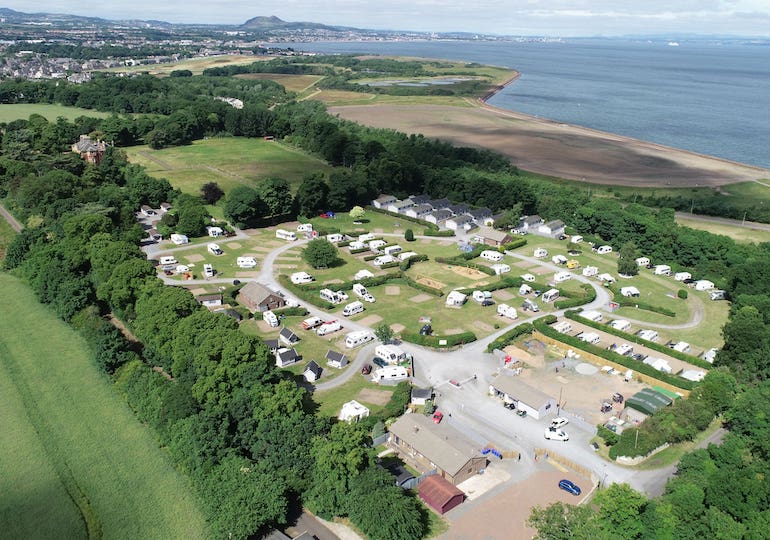 View of Drummohr Campsite from above