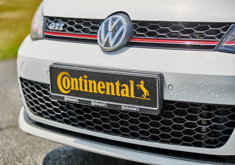 A numberplate reading 'Continental' on the front of a vehicle