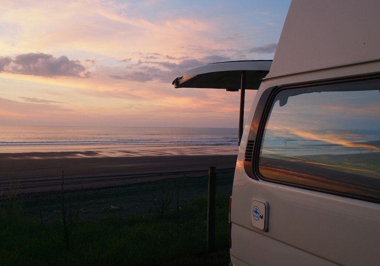An open motorhome